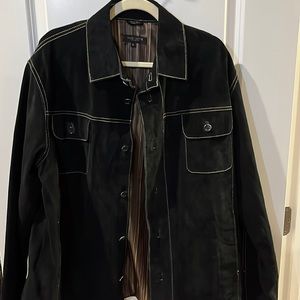 Marc Baxis Suede Jacket (Black- Size XL)